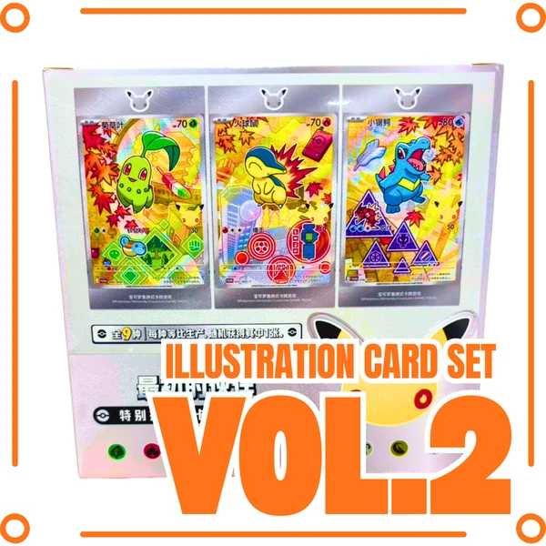 {Box of 8} Pokémon 30th Starter Illustration Card Set Vol.2 | Chinese Pokemon Card