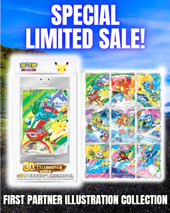 Limited sale {BOX} Pokémon 30th Starter Illustration Card Set Vol.1 | Chinese Pokemon Card