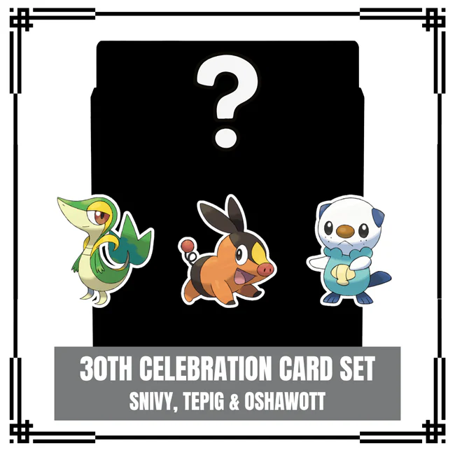 Pre-order {BOX} 30th Celebration Card Set – Snivy, Tepig & Oshawott | Japanese Pokemon Card Booster box - Image 2